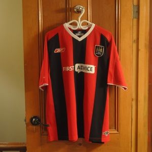 Manchester City Football Club Striped Football Jersey Fan Apparel